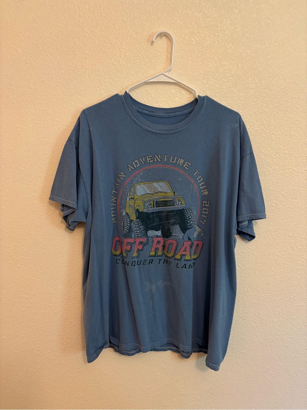 Full Tilt Off Road Graphic T-Shirt - Blue with Yellow Truck